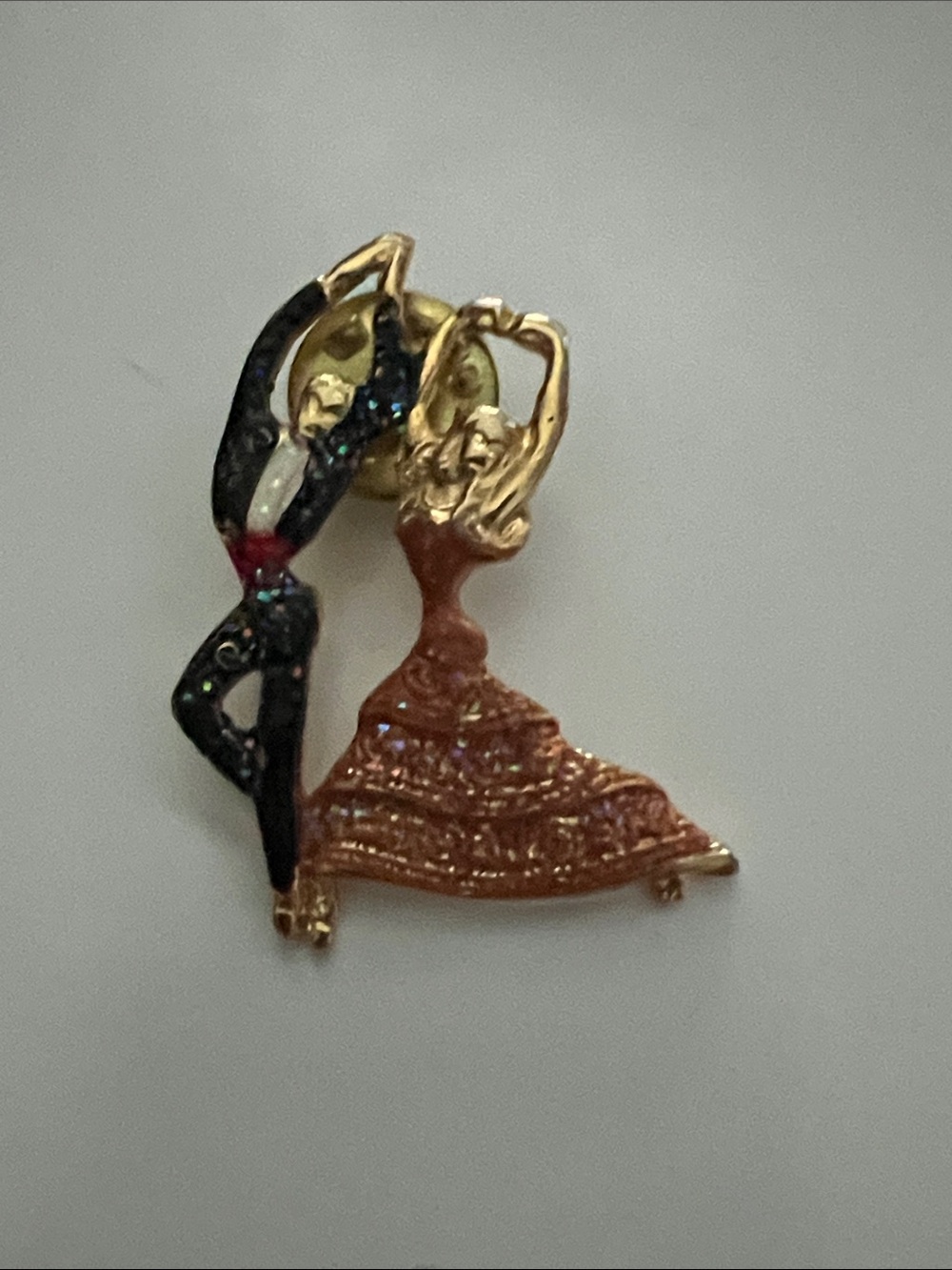 Flamenco Dancers Vintage Brooch